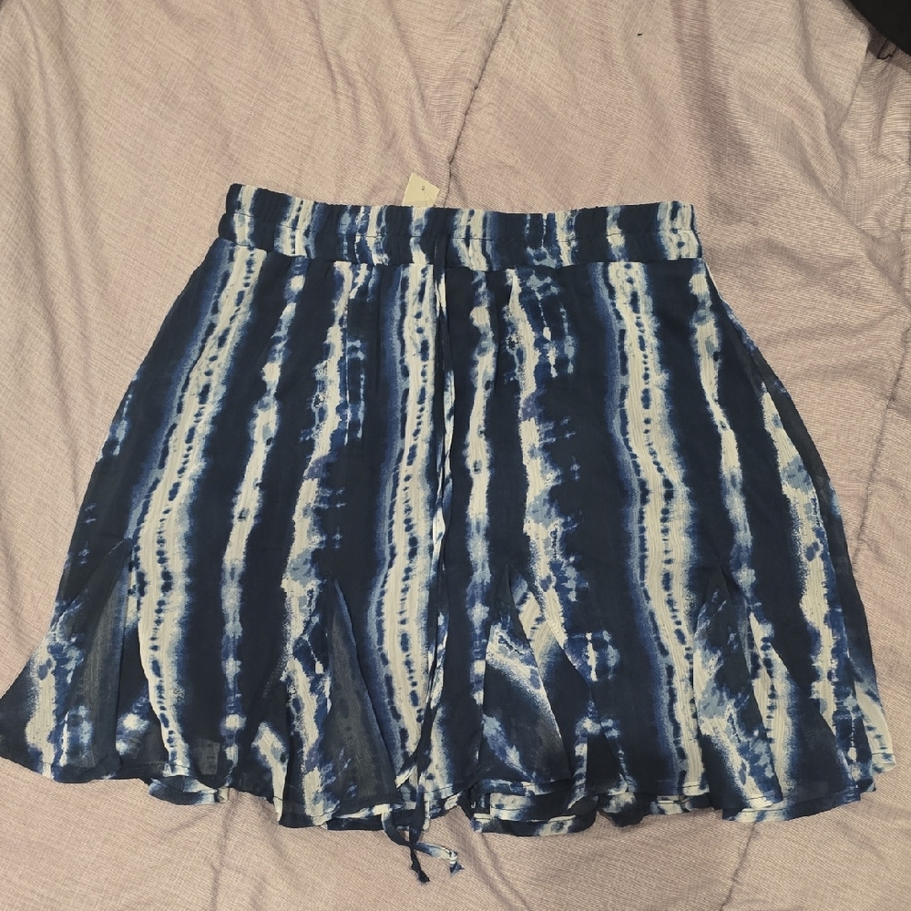 Flowy Tie-Dye Pattern Swing Skirt